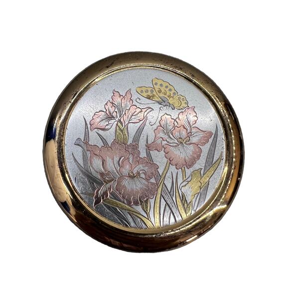 Art Of Chokin Porcelain Trinket Box Butterfly &Hummingbird 24 Gold Trim Set Of 2 - Picture 7 of 11